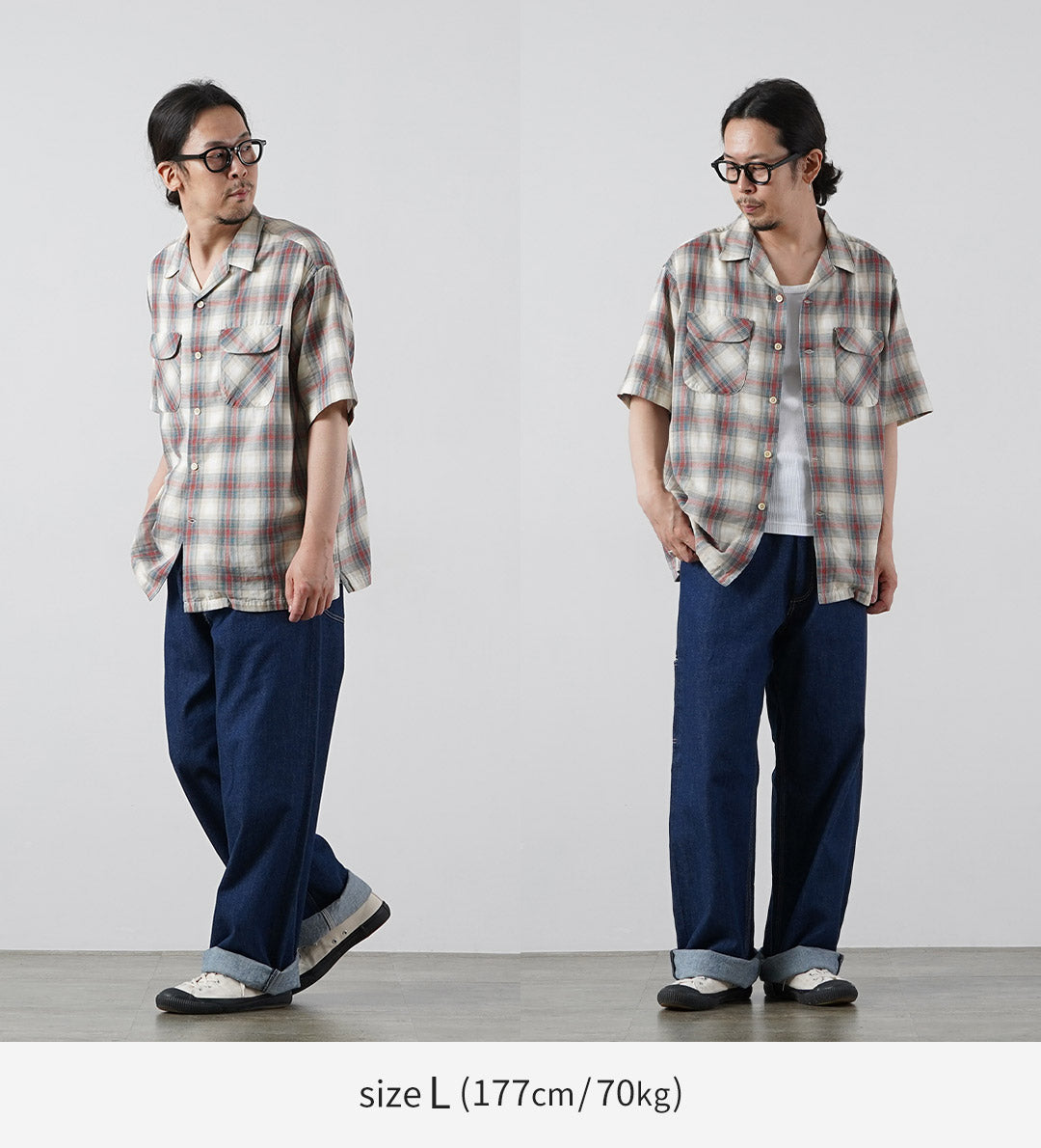 PENDLETON / Open Collar Short Sleeve Shirt