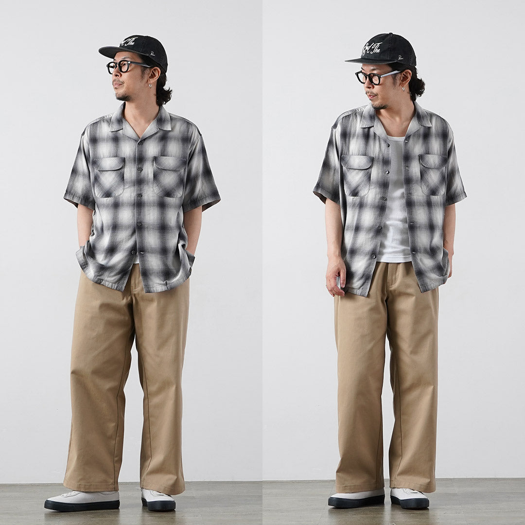 PENDLETON / Open Collar Short Sleeve Shirt