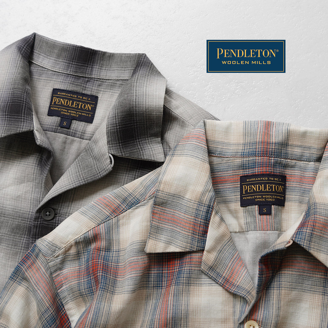 PENDLETON / Open Collar Short Sleeve Shirt