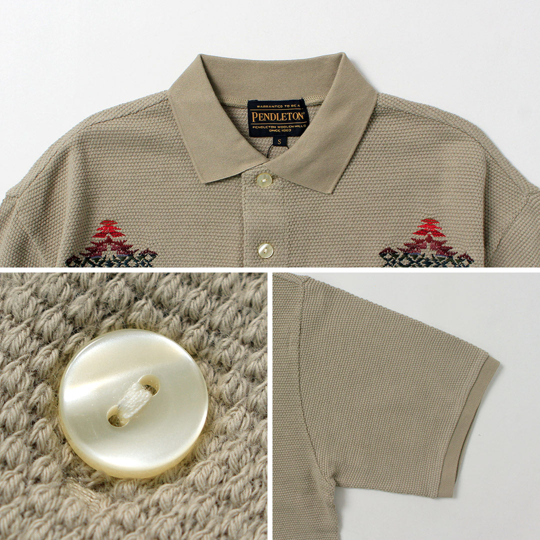 PENDLETON / Oni Kanoko 刺繡 Polo 衫