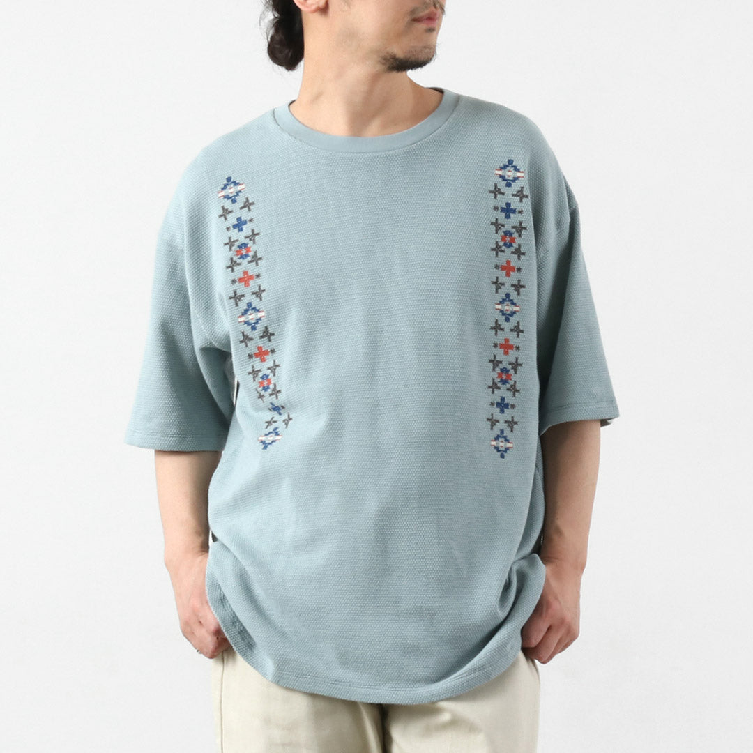 PENDLETON / Heavyweight Pique Embroidered T-Shirt