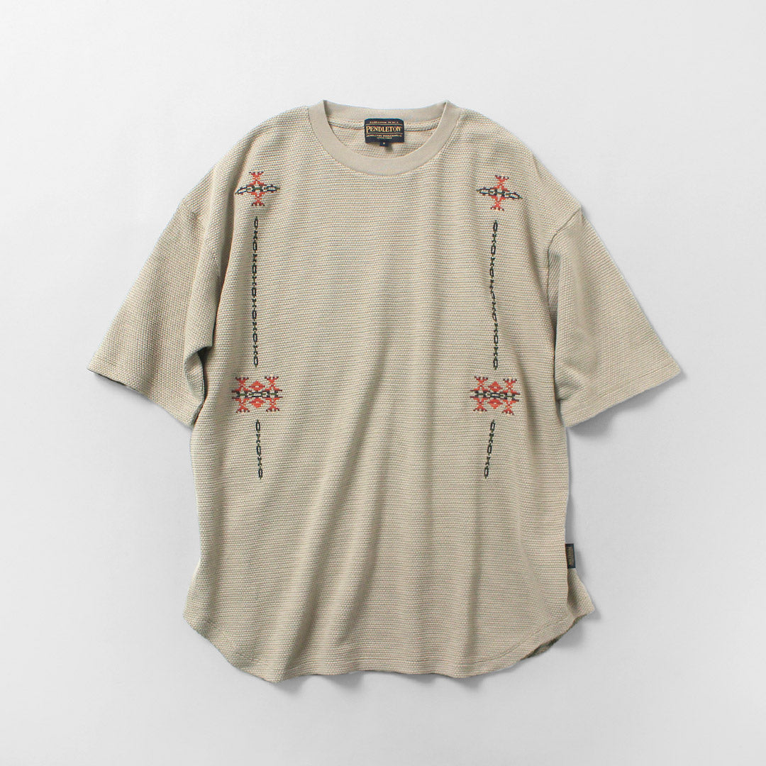 PENDLETON / Heavyweight Pique Embroidered T-Shirt