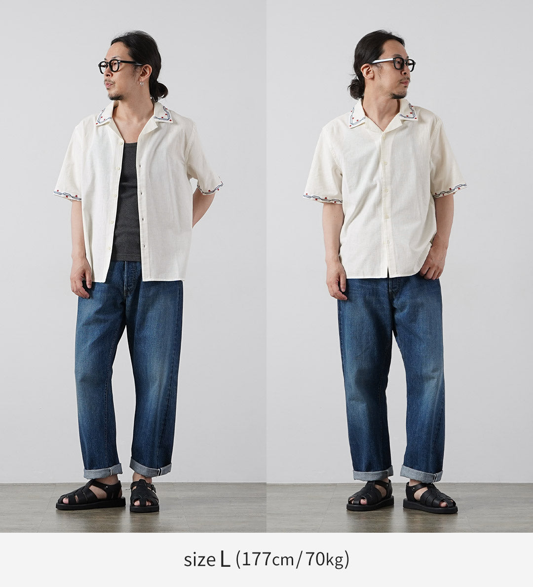 WAX LONDON / Didcot Embroidered Short Sleeve Shirt