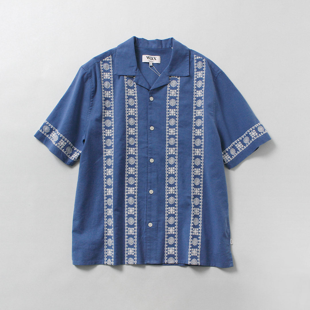 WAX LONDON / Didcot Short Sleeve Shirt - Placement Border