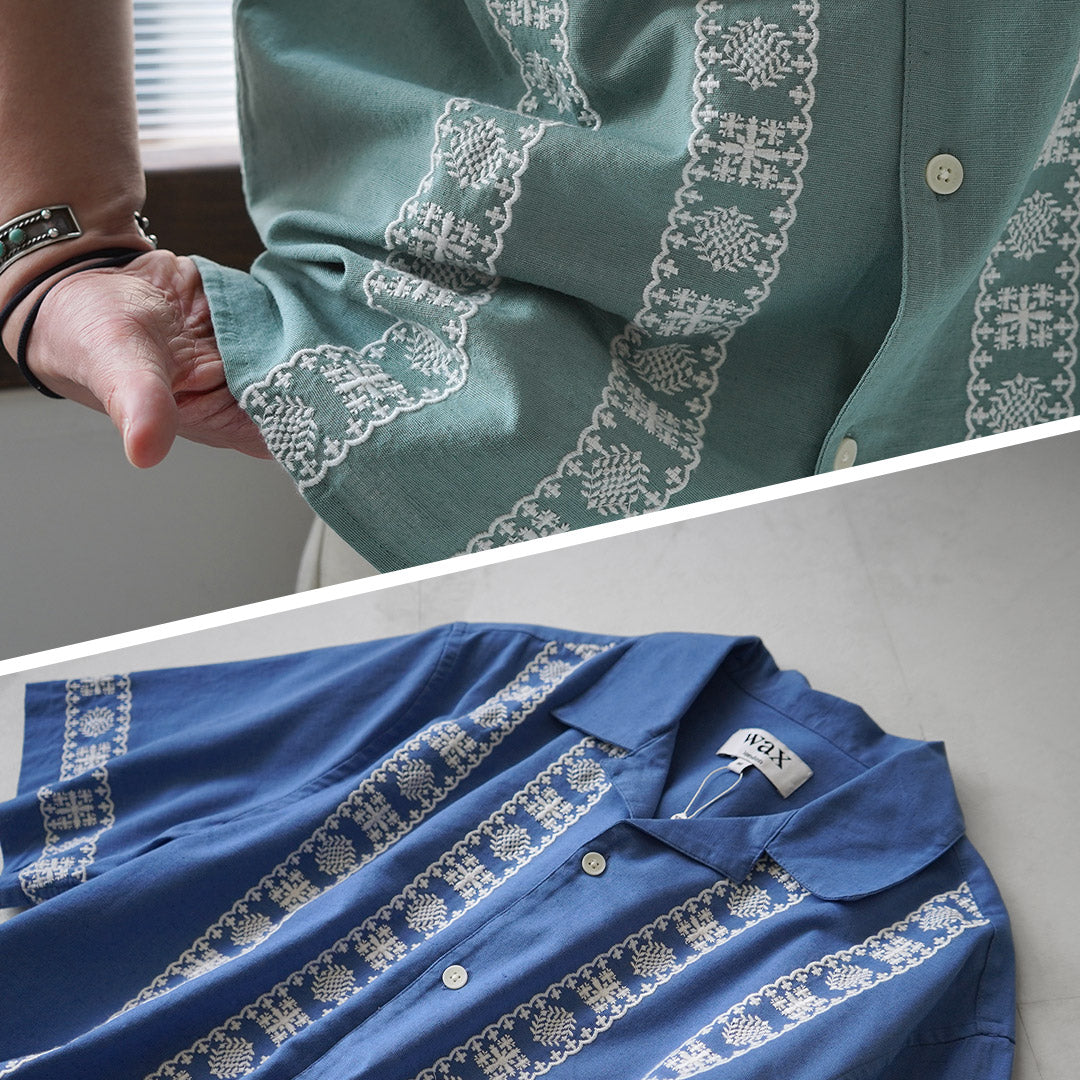 WAX LONDON / Didcot Short Sleeve Shirt - Placement Border