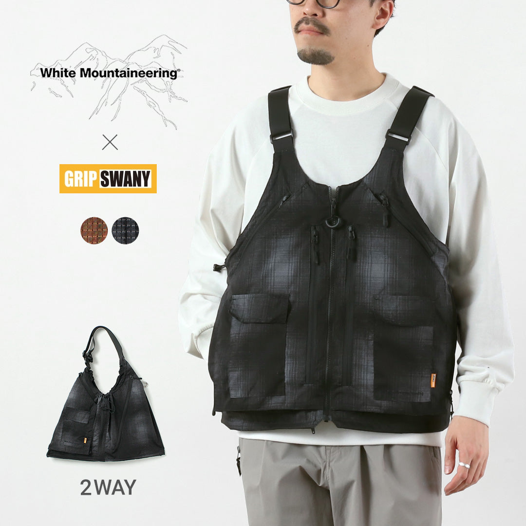 WHITE MOUNTAINEERING / GRIP SWANY Collaboration Ombre Check 2-Way Gear Pack Vest 4.0 Shoulder Bag