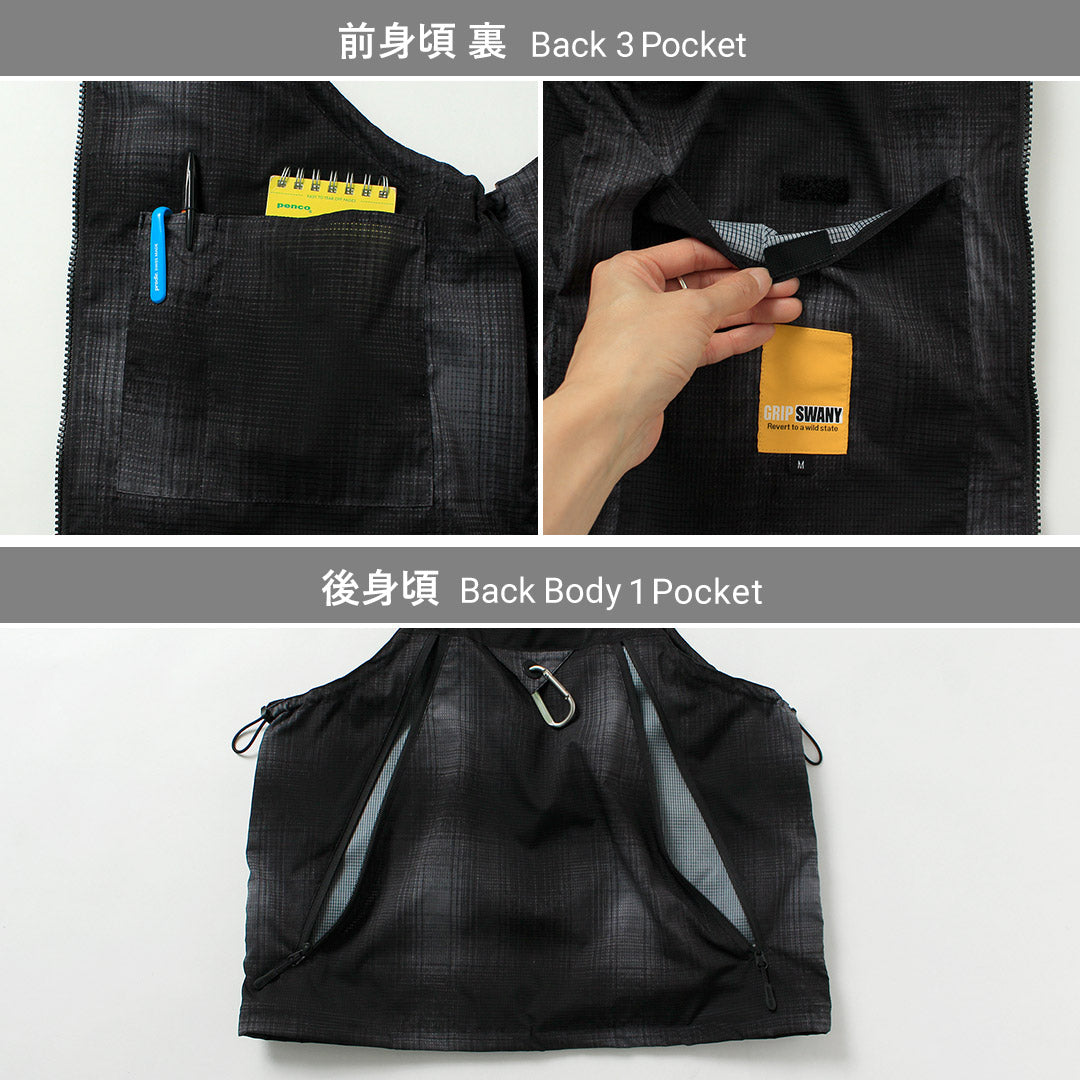 WHITE MOUNTAINEERING / GRIP SWANY Collaboration Ombre Check 2-Way Gear Pack Vest 4.0 Shoulder Bag
