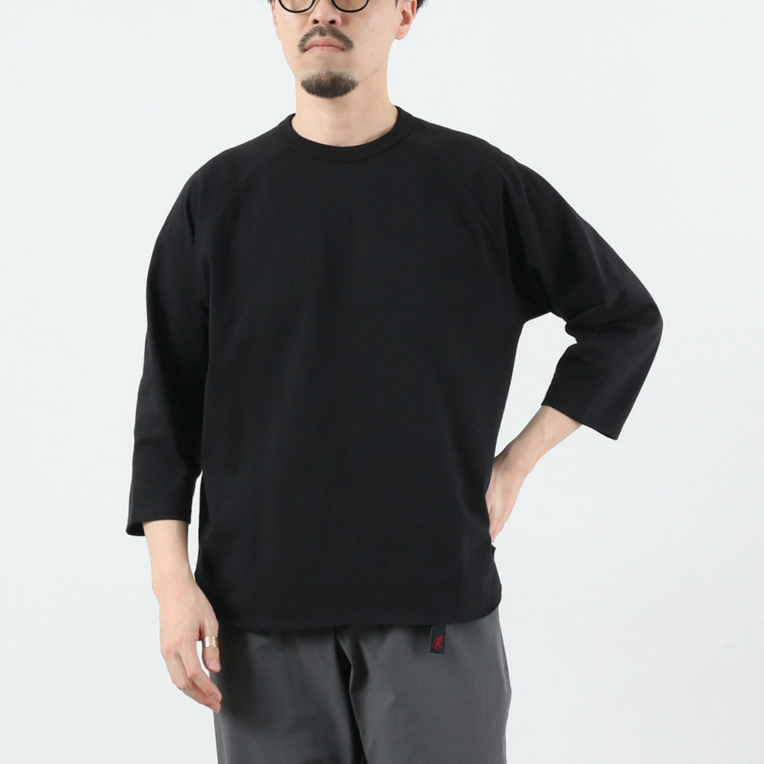 HEALTHKNIT / HEALTHKNIT × RAG Camiseta exclusiva de manga 3/4 raglán con cuello redondo Jersey seco de punta abierta Acabado desodorante antibacteriano