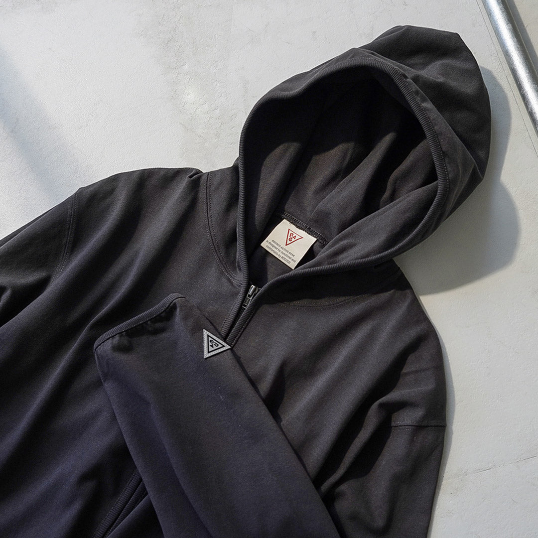 HEALTHKNIT / RAG Exclusivo Healthknit × Rag S/S Tee Sudadera con capucha y cremallera Jersey seco de extremo abierto Acabado desodorizante antibacteriano