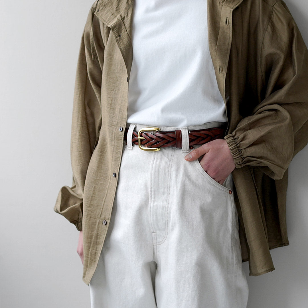TORY LEATHER / Long Tip Braided Belt