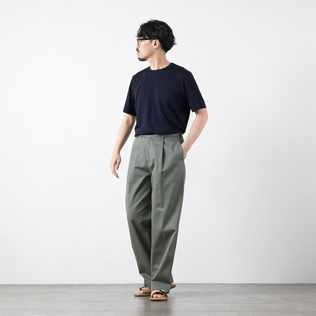 YONETOMI NEW BASIC / Wool Silk Dress T-Shirt