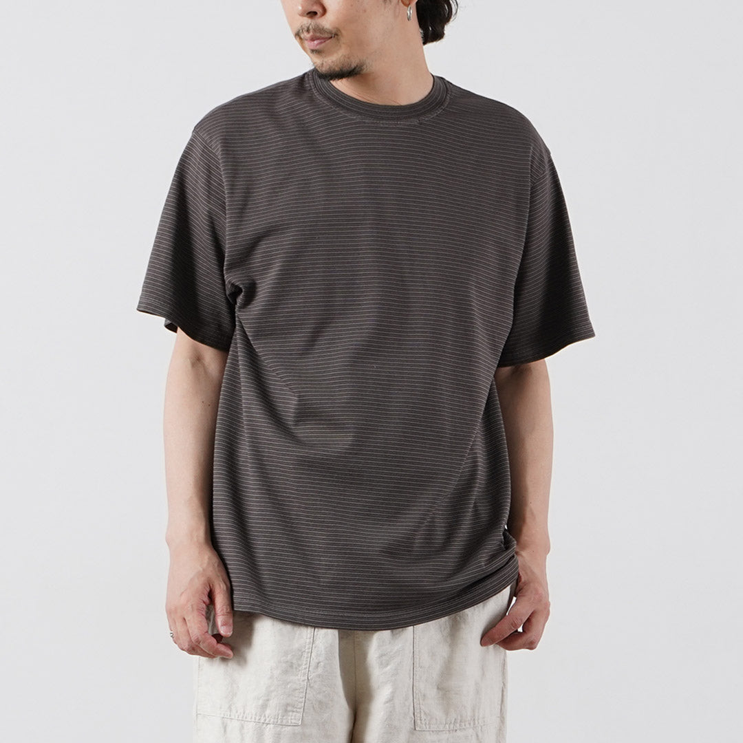 YONETOMI NEW BASIC / Camiseta Manga Corta Bordes Teñidos en Prenda
