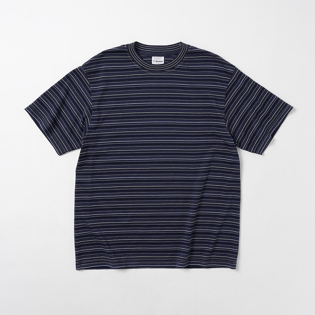 YONETOMI NEW BASIC / Camiseta Manga Corta Bordes Teñidos en Prenda