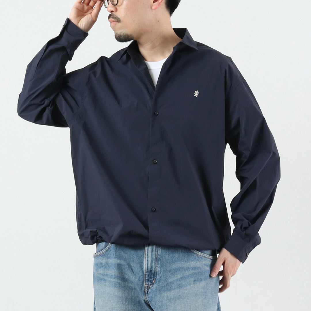 GYMPHLEX / Nylon Taslan Long-Sleeve Gathered Shirt