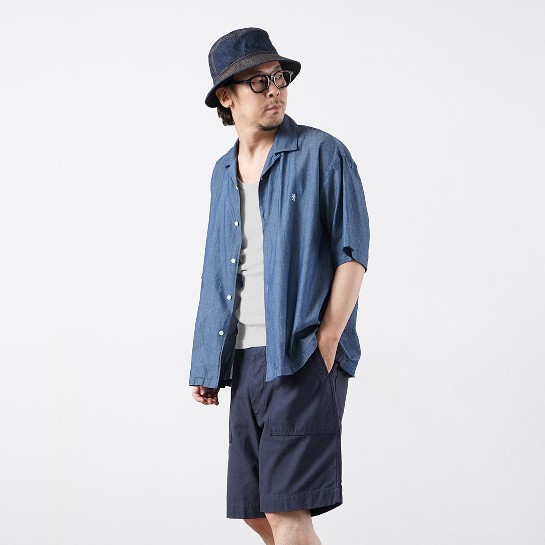 GYMPHLEX / Open Collar Short Sleeve Shirt