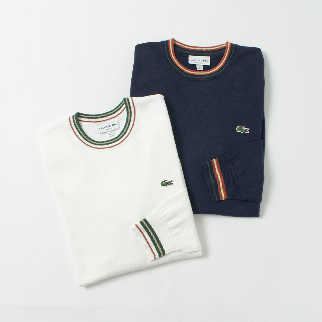 LACOSTE / Punto de algodón a rayas