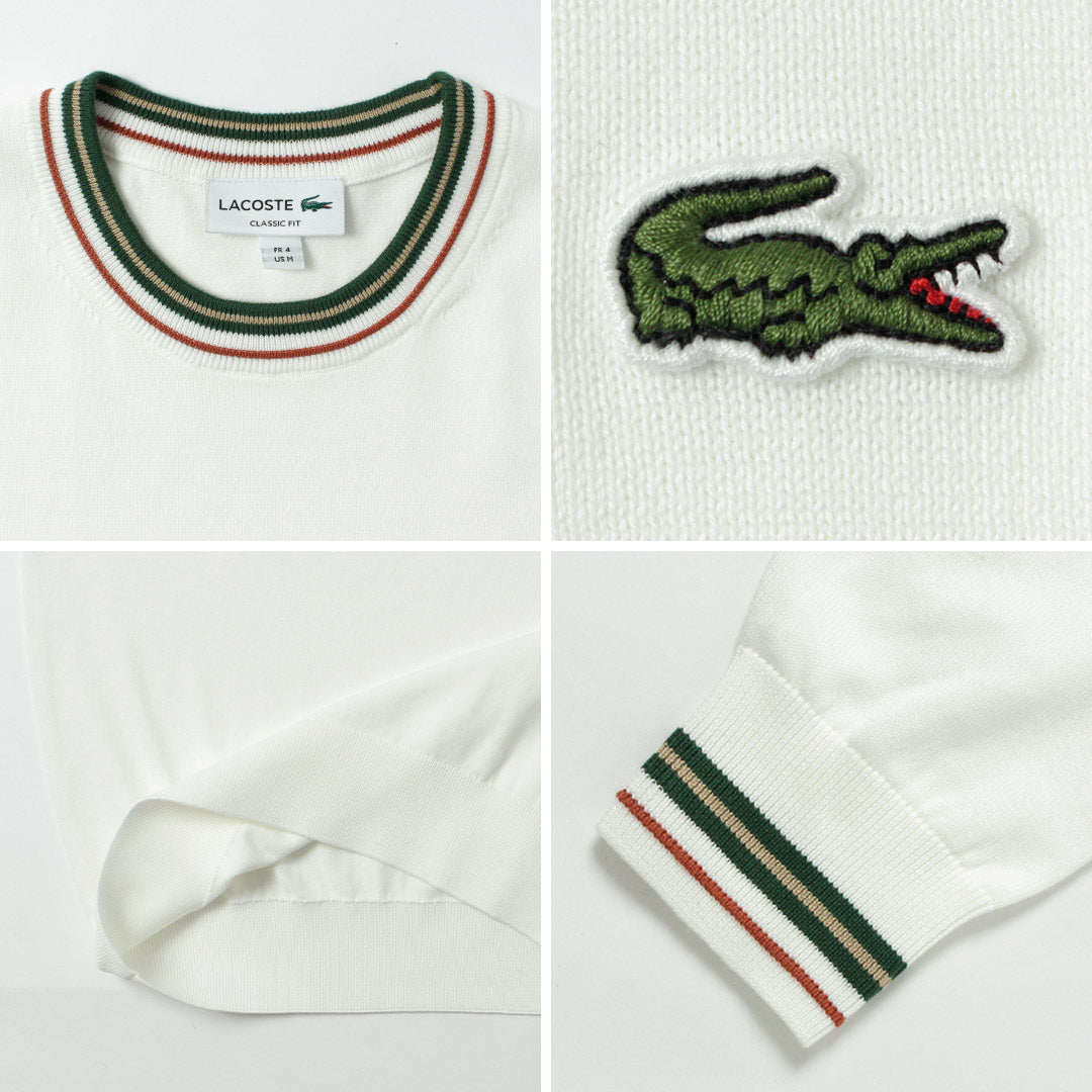 LACOSTE / Punto de algodón a rayas