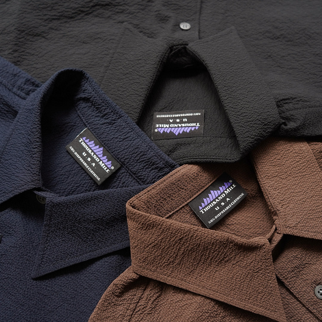 THOUSAND MILE / Short Sleeve Seersucker Shirt