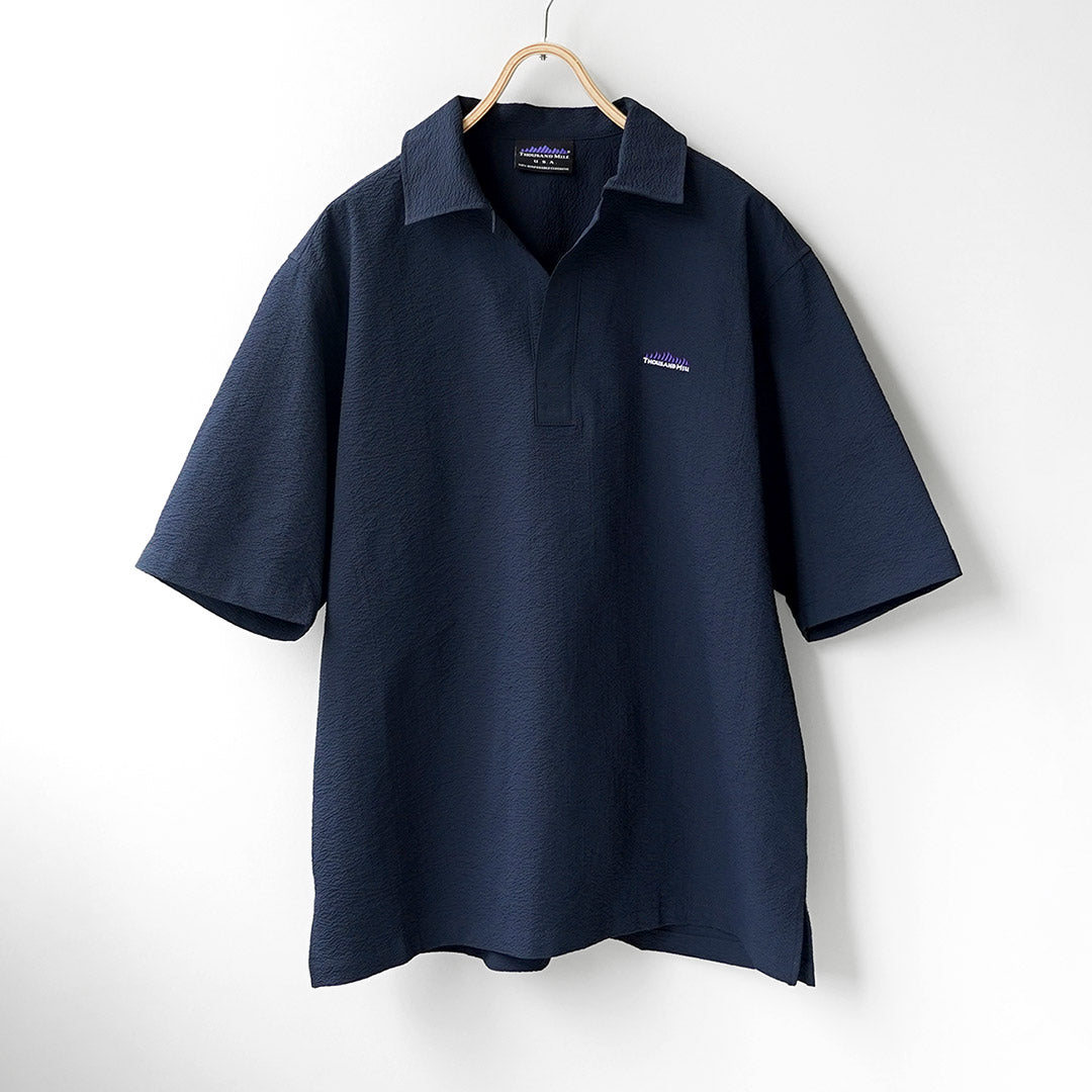 THOUSAND MILE / Short Sleeve Seersucker Skipper Shirt