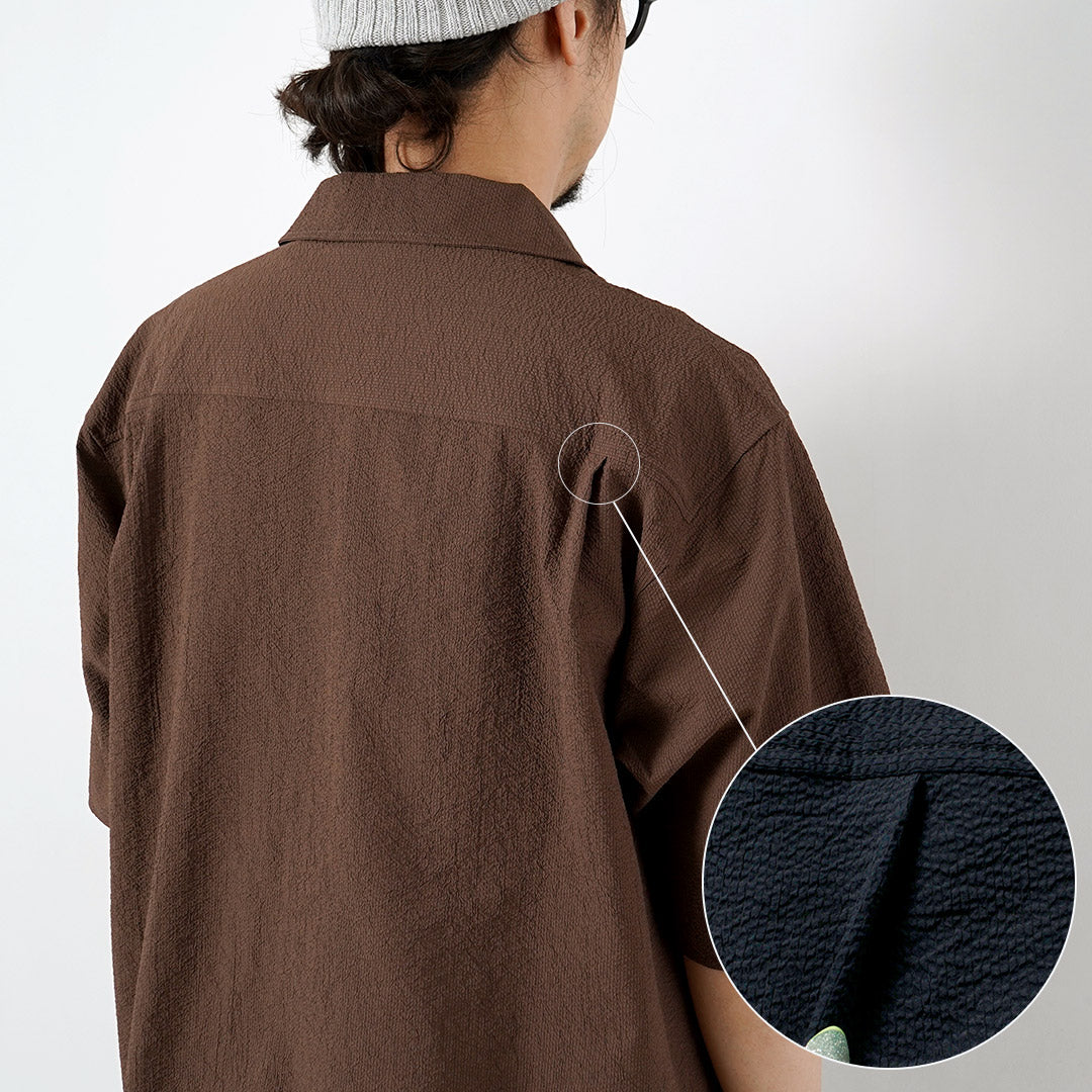THOUSAND MILE / Short Sleeve Seersucker Skipper Shirt