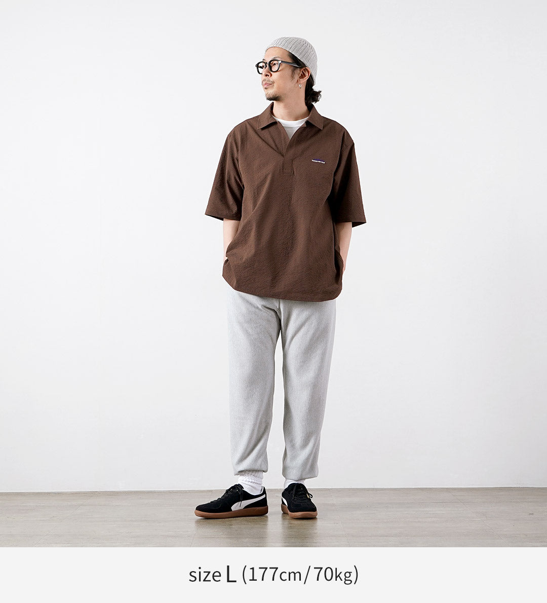 THOUSAND MILE / Short Sleeve Seersucker Skipper Shirt
