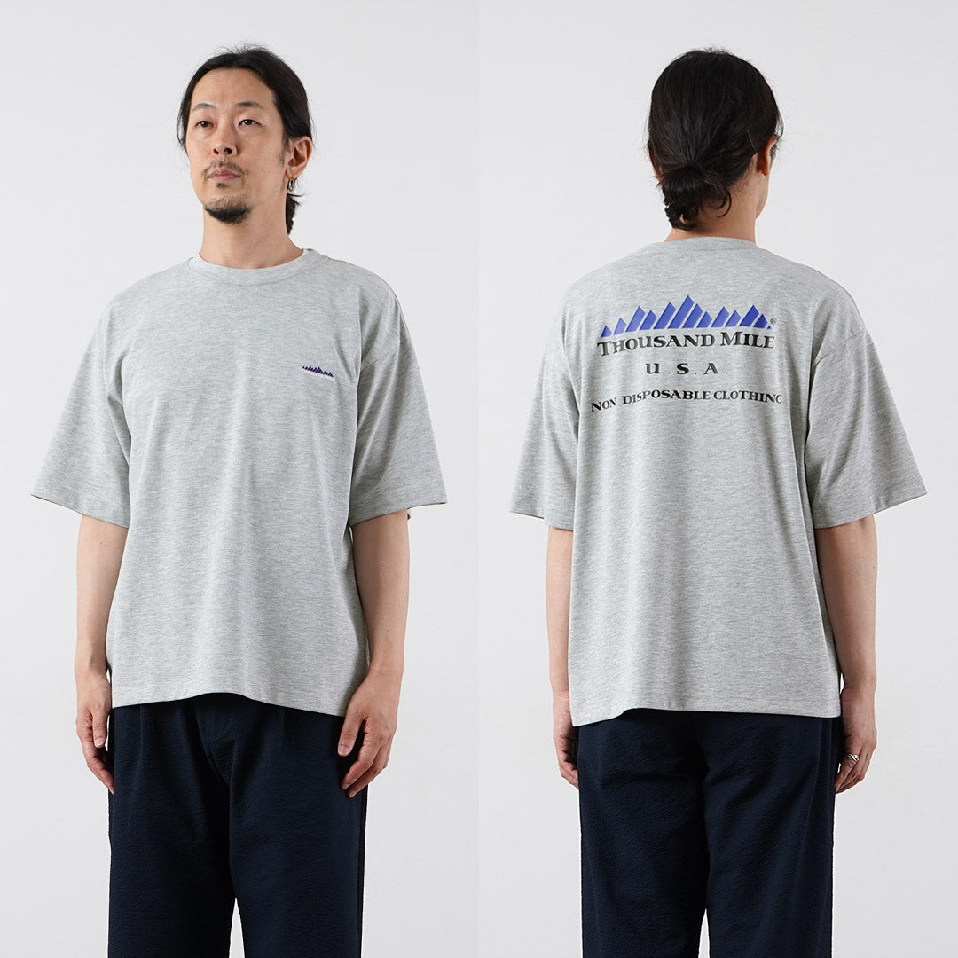 THOUSAND MILE / T/C Short-Sleeve Printed Logo T-Shirt