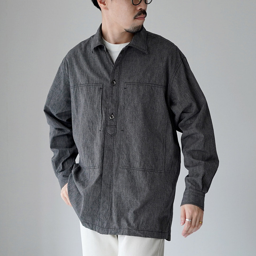 FUJITO / Army Shirt – Twisted Heather Selvedge Chambray