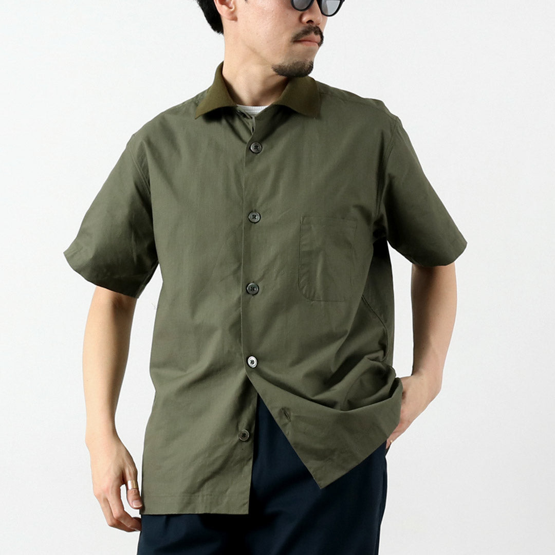 FUJITO / Rib-Collar Ripstop Shirt