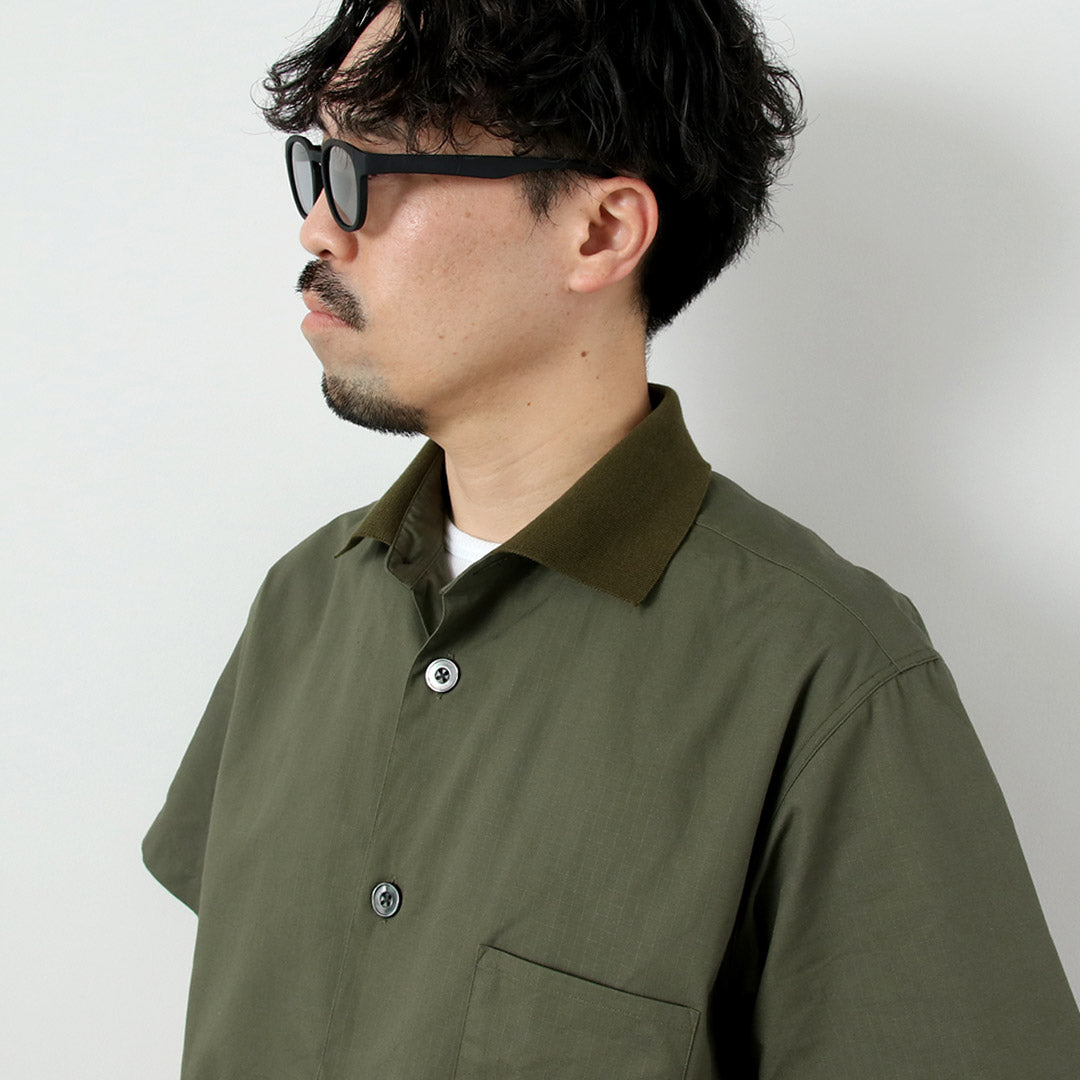 FUJITO / Rib-Collar Ripstop Shirt