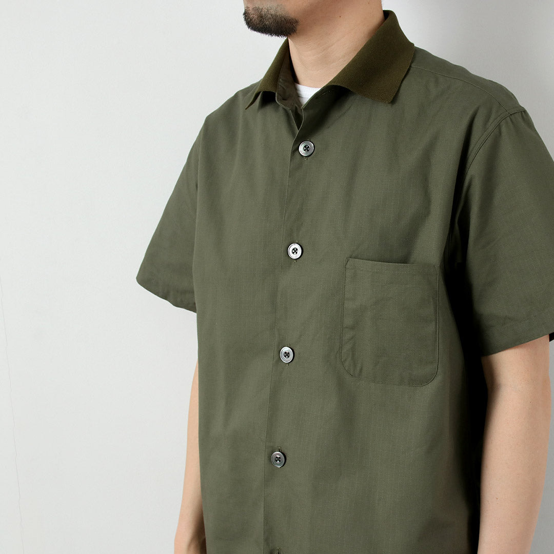 FUJITO / Rib-Collar Ripstop Shirt