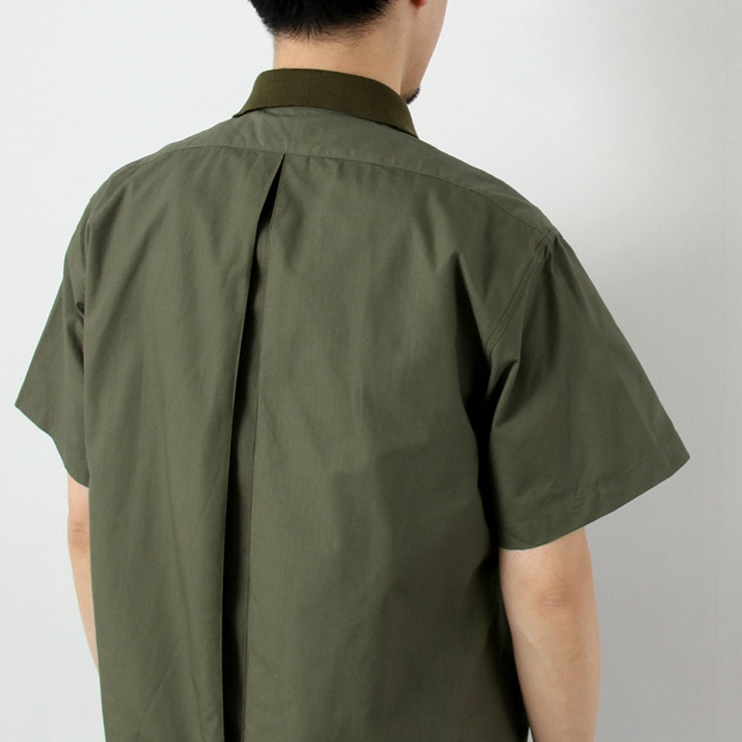 FUJITO / Rib-Collar Ripstop Shirt
