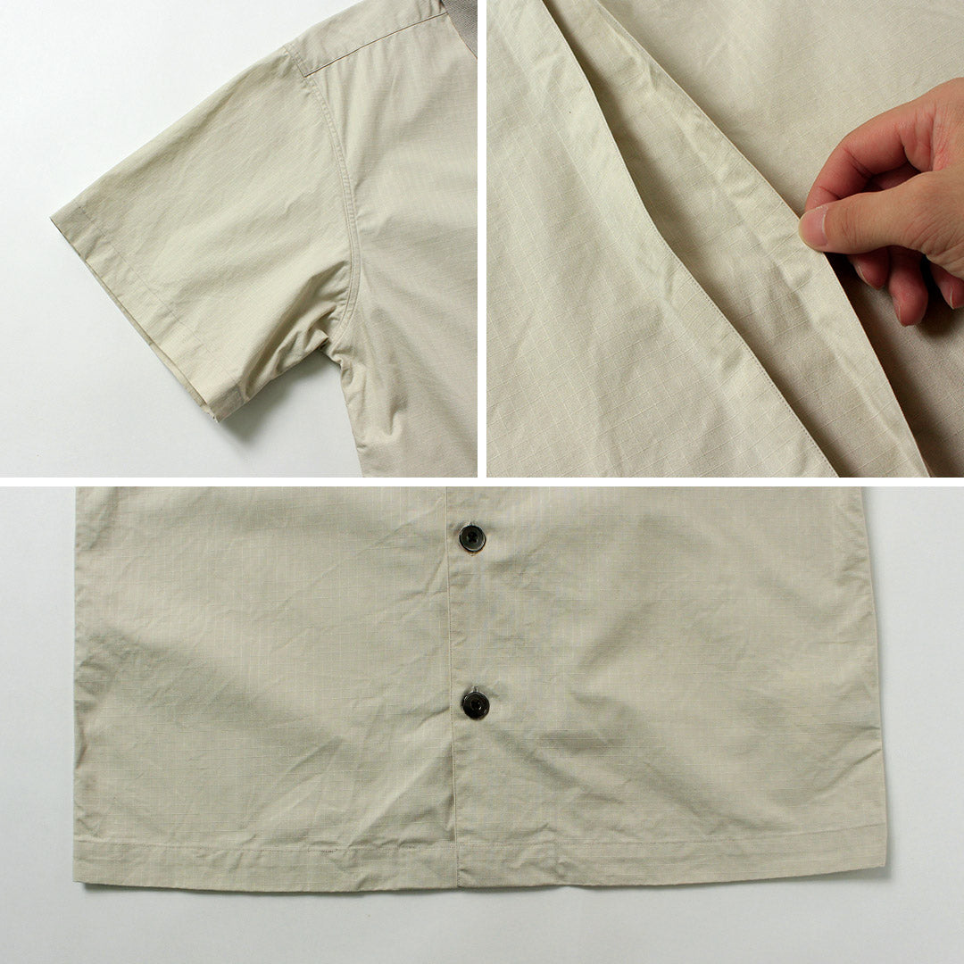 FUJITO / Rib-Collar Ripstop Shirt