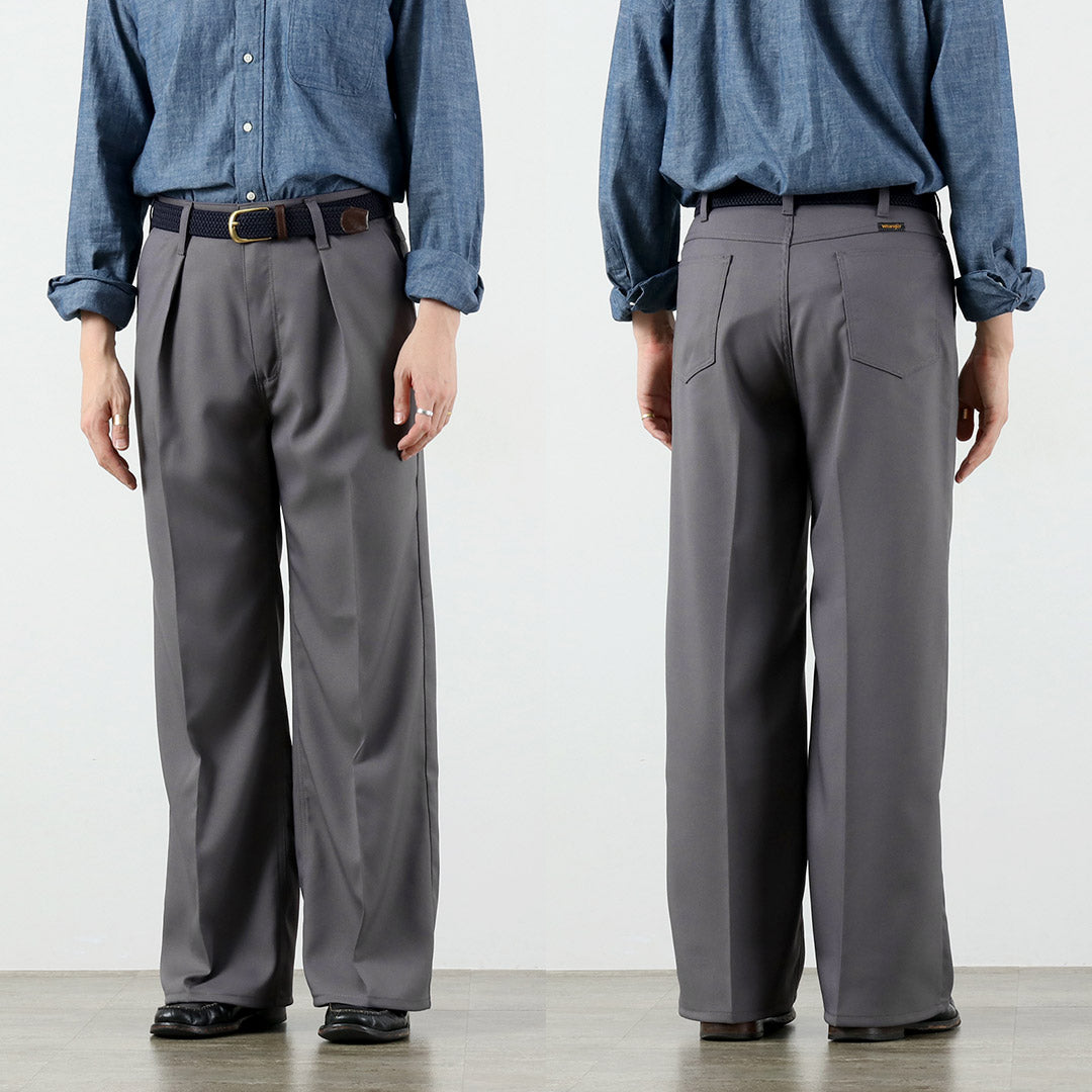 WRANGLER / 런처 와이드 폴리에스터 트윌 슬랙스