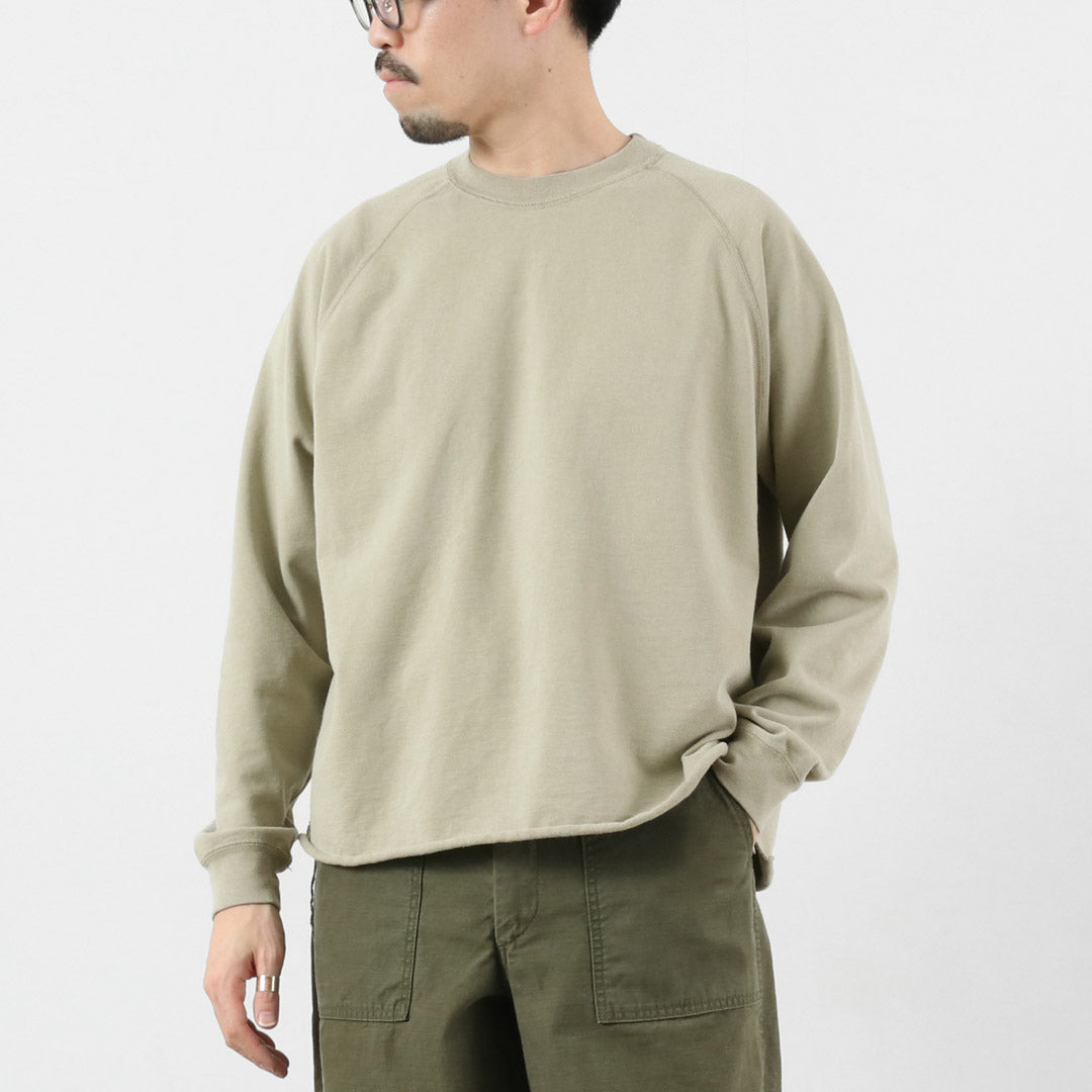 REMI RELIEF / SP Processing Supima French Terry Raglan Crew Sweatshirt