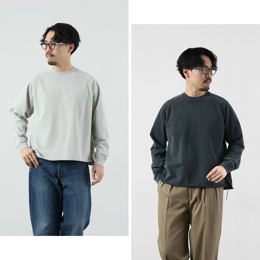 REMI RELIEF / SP Processing Supima French Terry Raglan Crew Sweatshirt