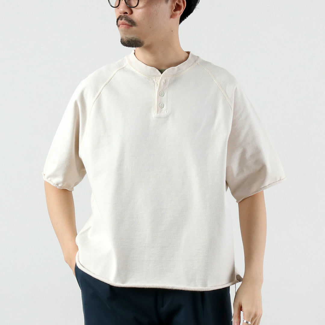 REMI RELIEF / Supima French Terry Henley Neck S/S Crew