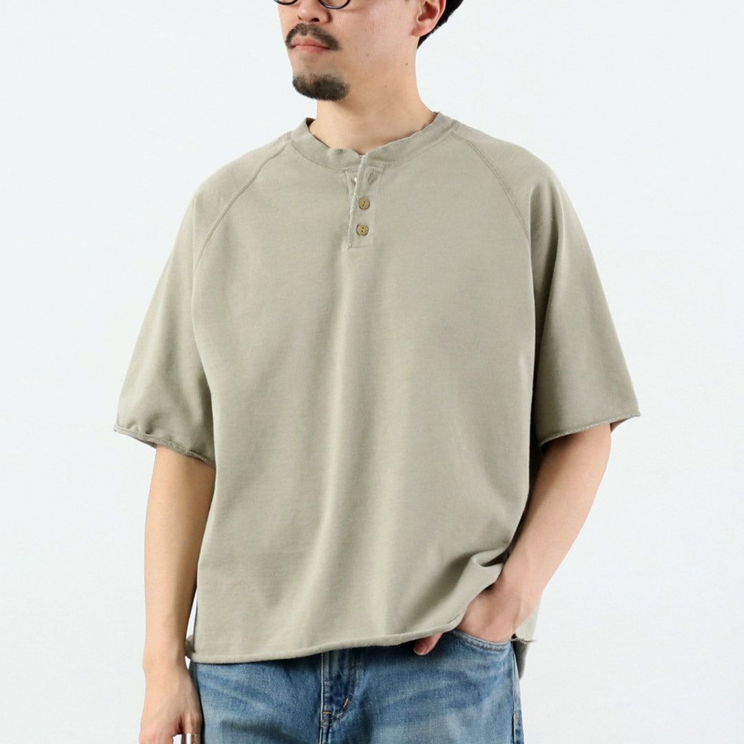 REMI RELIEF / Supima French Terry Henley Neck S/S Crew