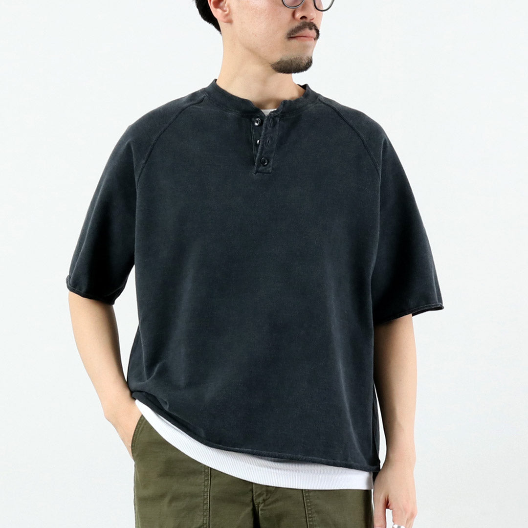 REMI RELIEF / Supima French Terry Henley Neck S/S Crew