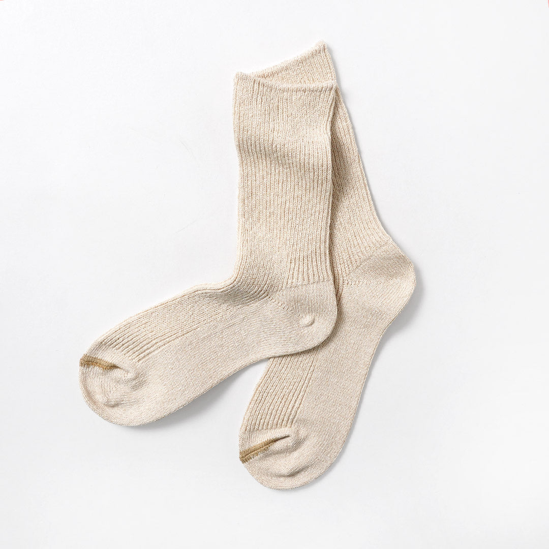 ROTOTO / Washi Recycled Cotton Ribbed Crew Socks