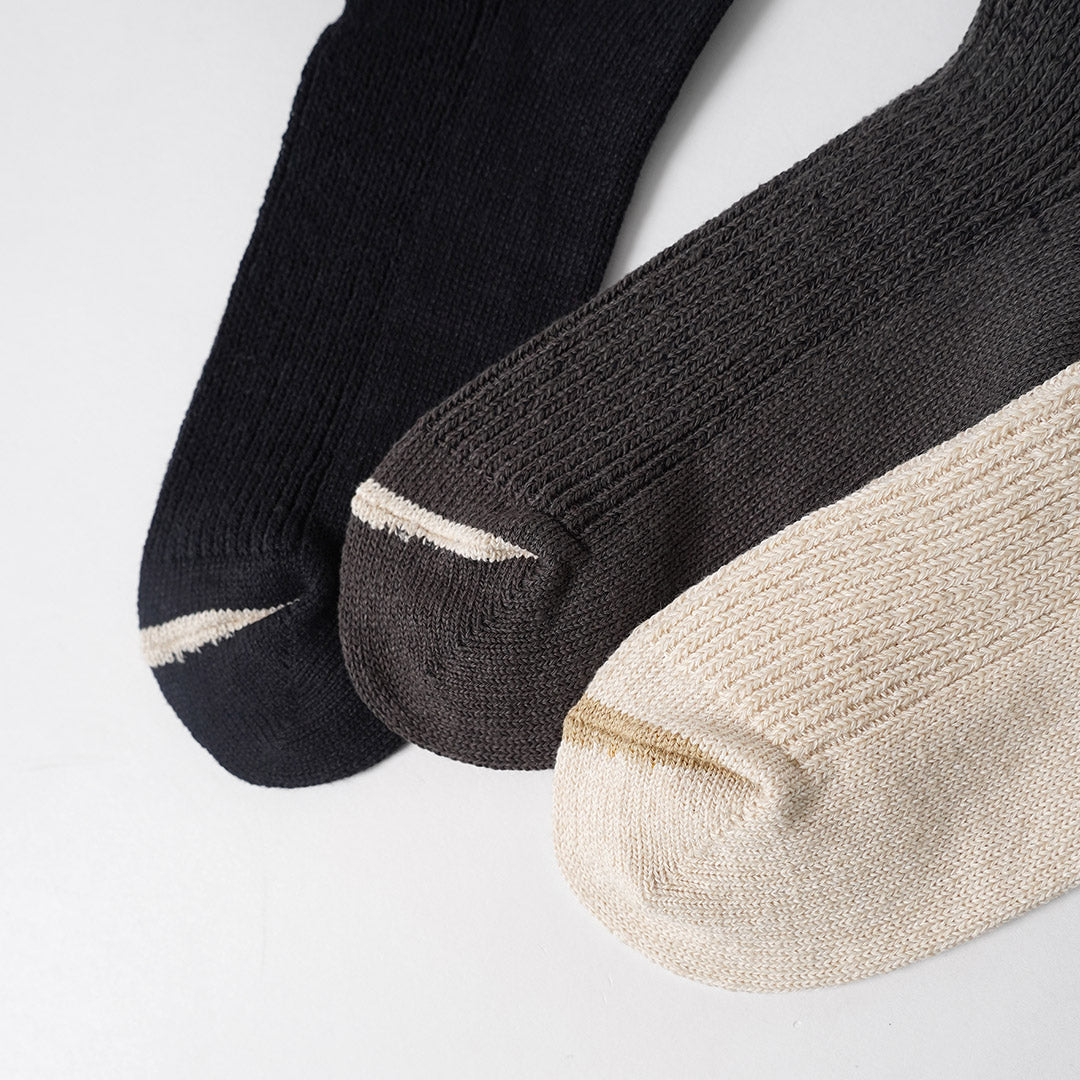 ROTOTO / Washi Recycled Cotton Ribbed Crew Socks