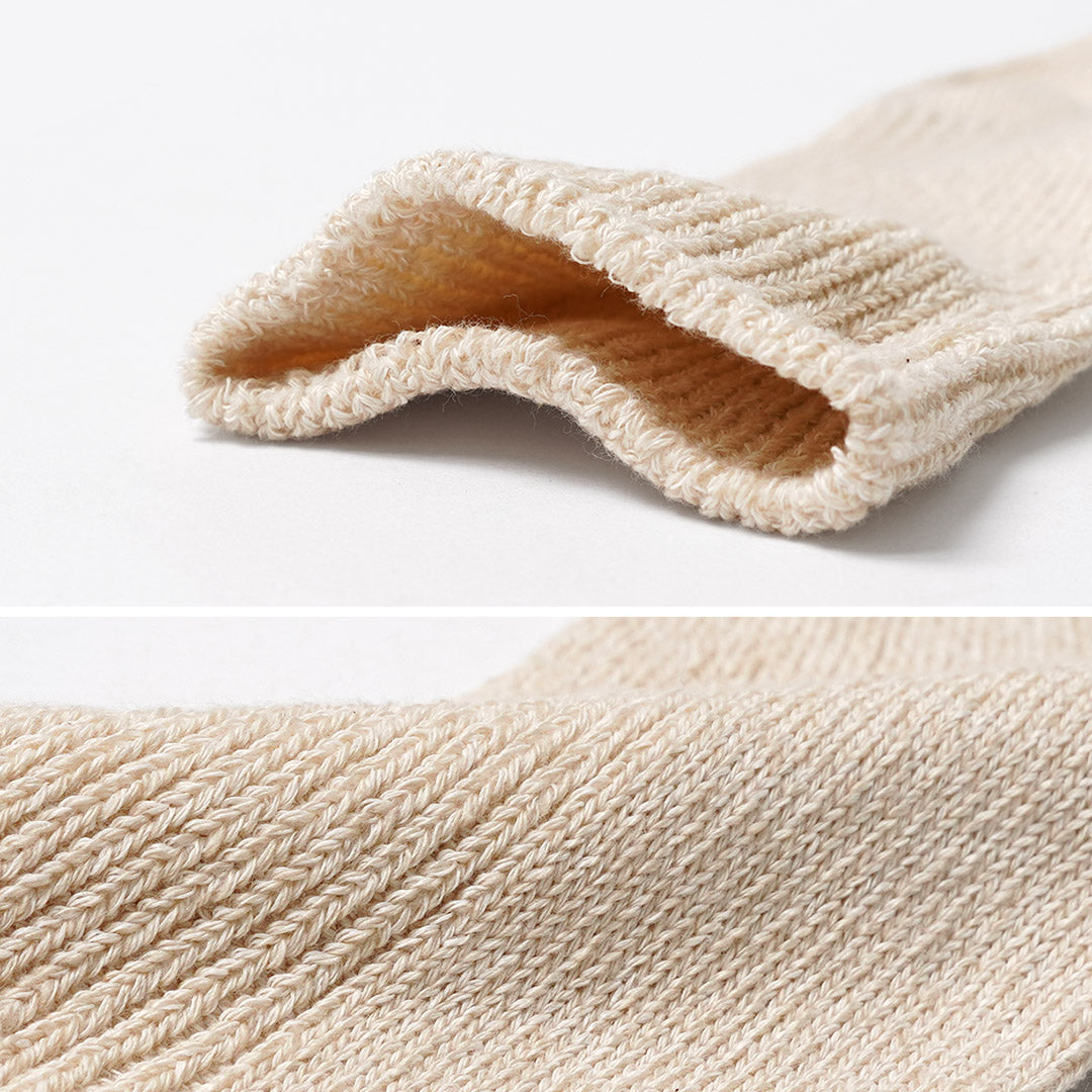 ROTOTO / Washi Recycled Cotton Ribbed Crew Socks