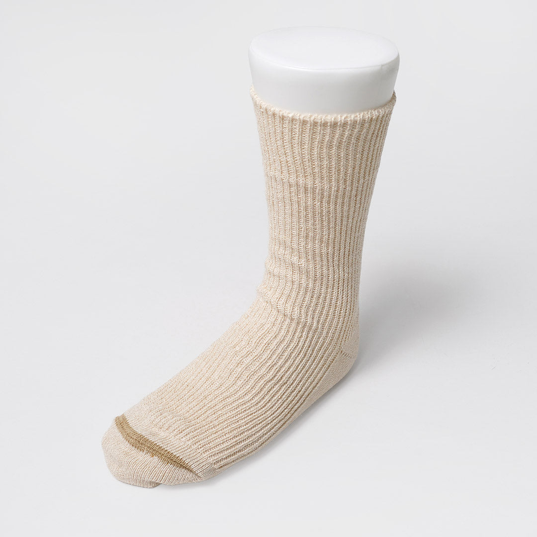 ROTOTO / Washi Recycled Cotton Ribbed Crew Socks