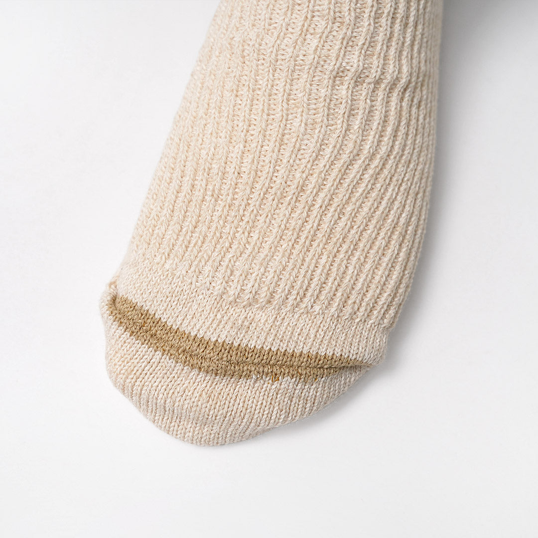 ROTOTO / Washi Recycled Cotton Ribbed Crew Socks
