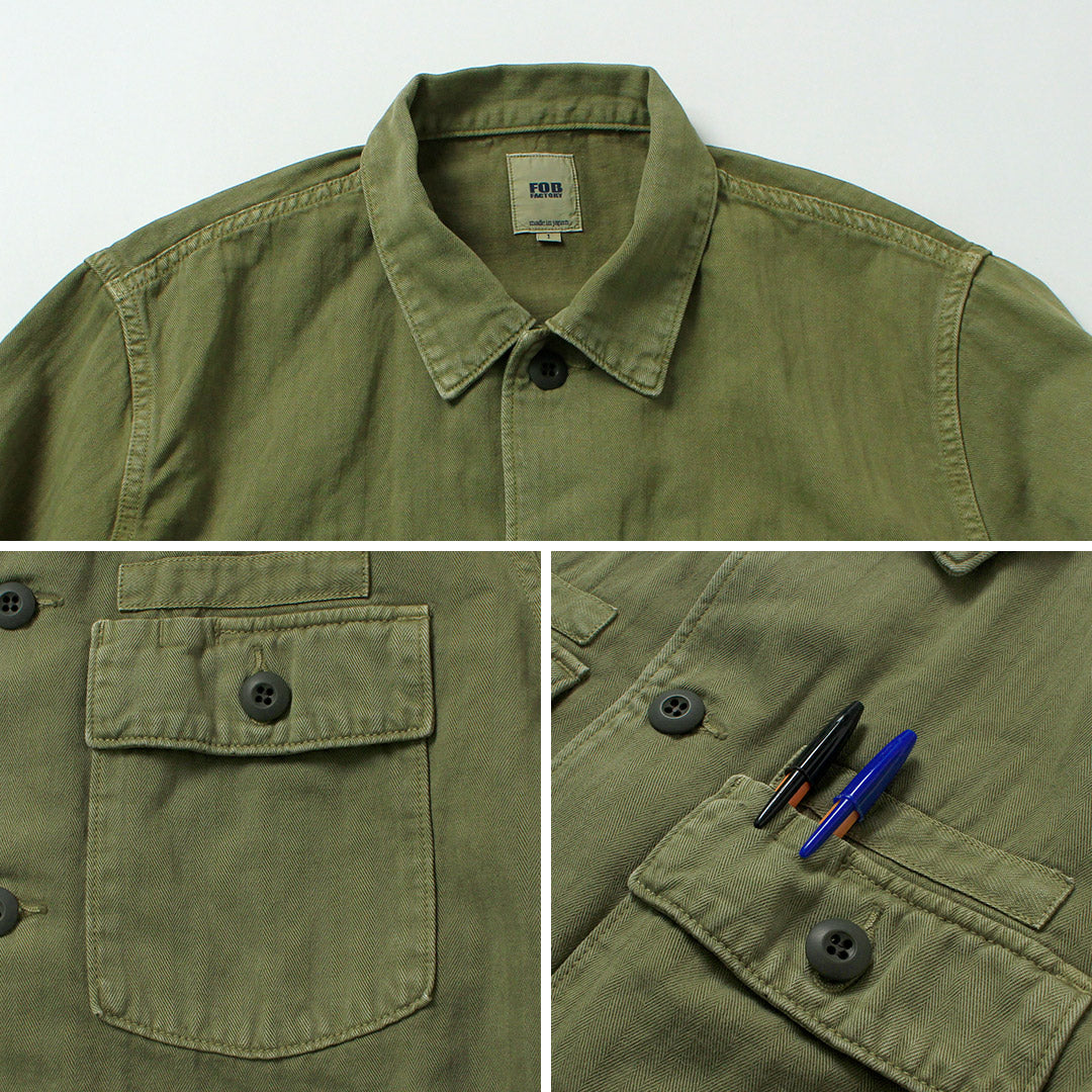 FOB FACTORY / Veste de fatigue F2461 HBT