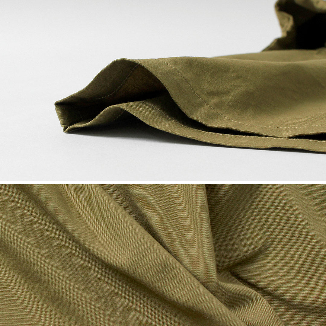 FOB FACTORY / F3515 Vat-dyed Poplin Open Collar Shirt