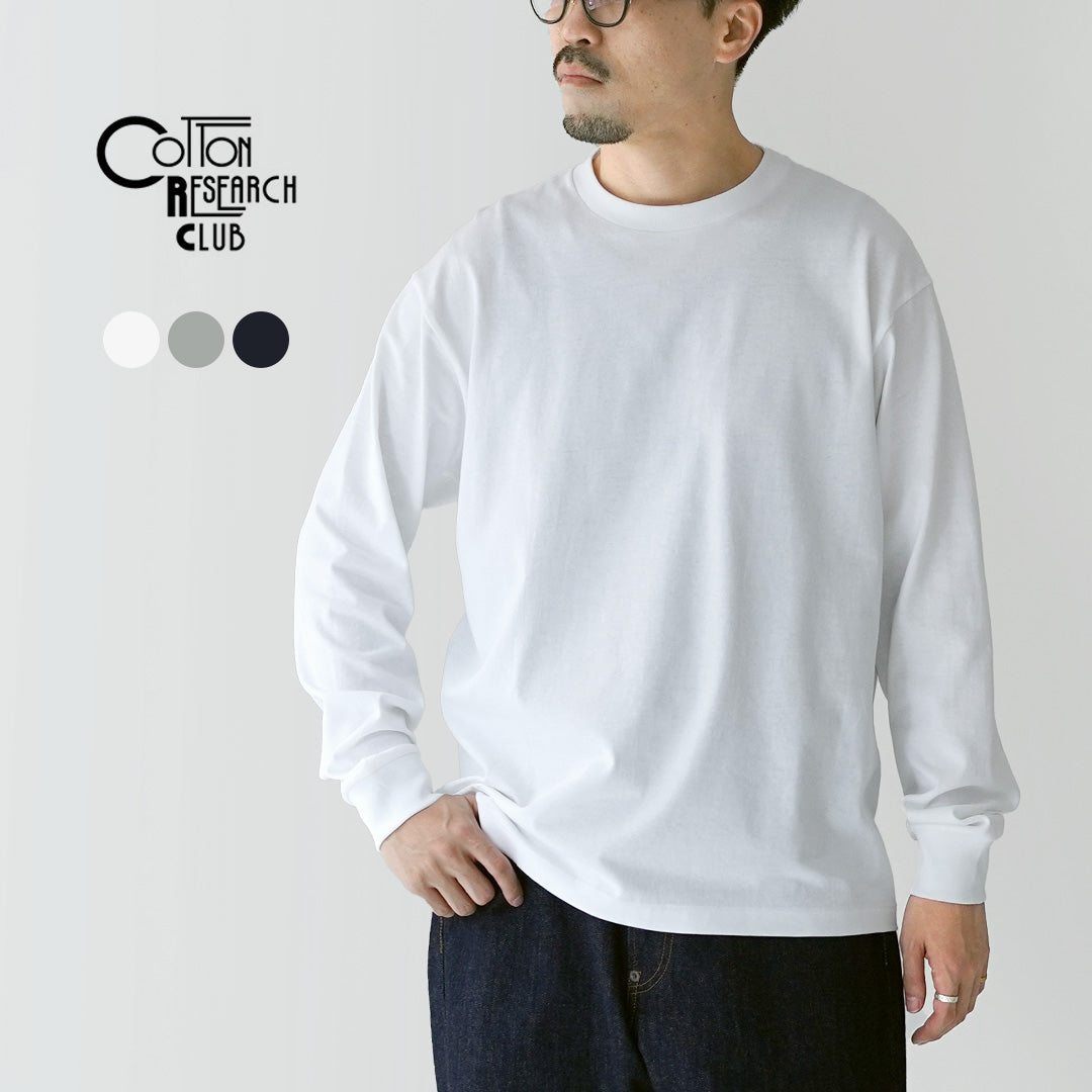 COTTON RESEARCH CLUB / 6.6 盎司长袖管状 T 恤