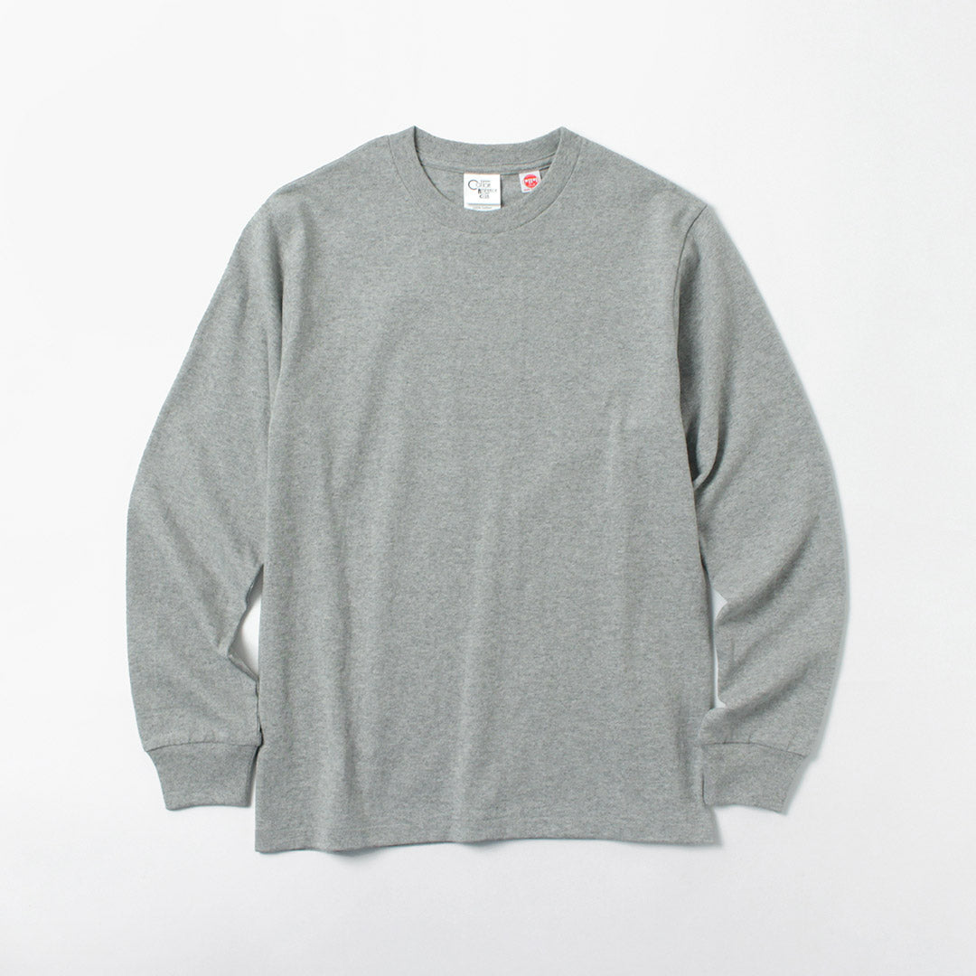 COTTON RESEARCH CLUB / 6.6 盎司长袖管状 T 恤