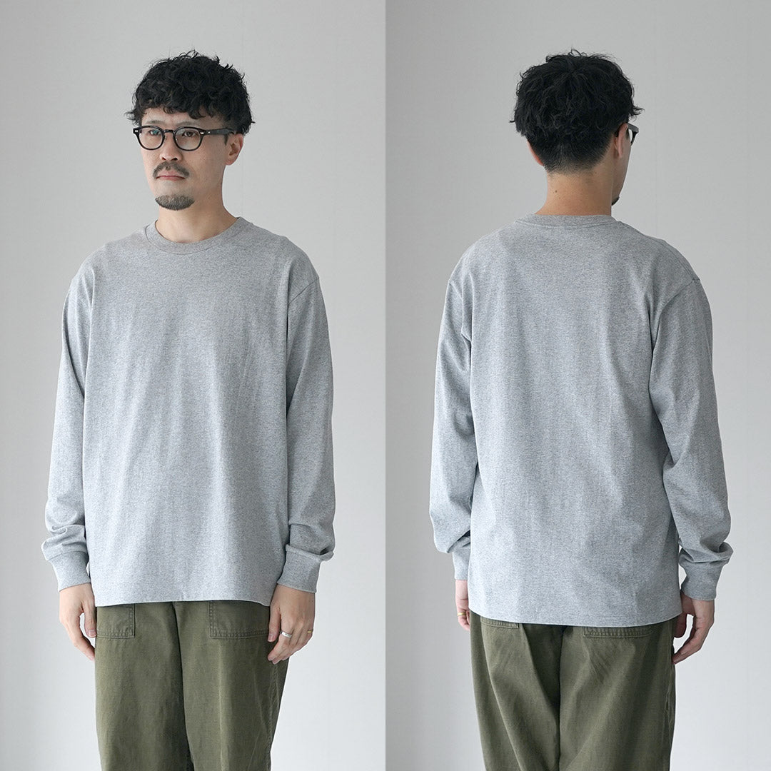COTTON RESEARCH CLUB / 6.6 盎司长袖管状 T 恤