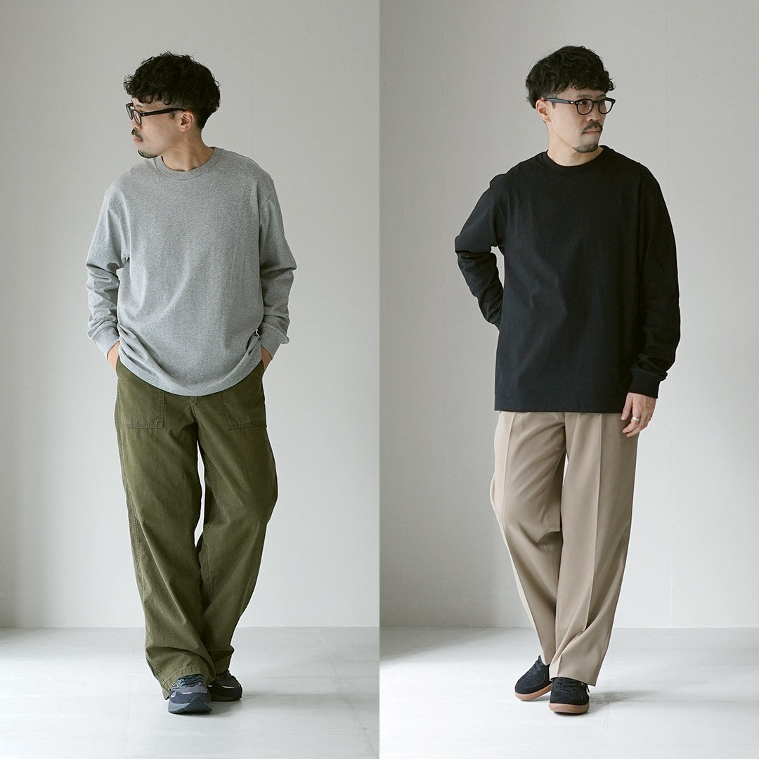 COTTON RESEARCH CLUB / 6.6 盎司长袖管状 T 恤