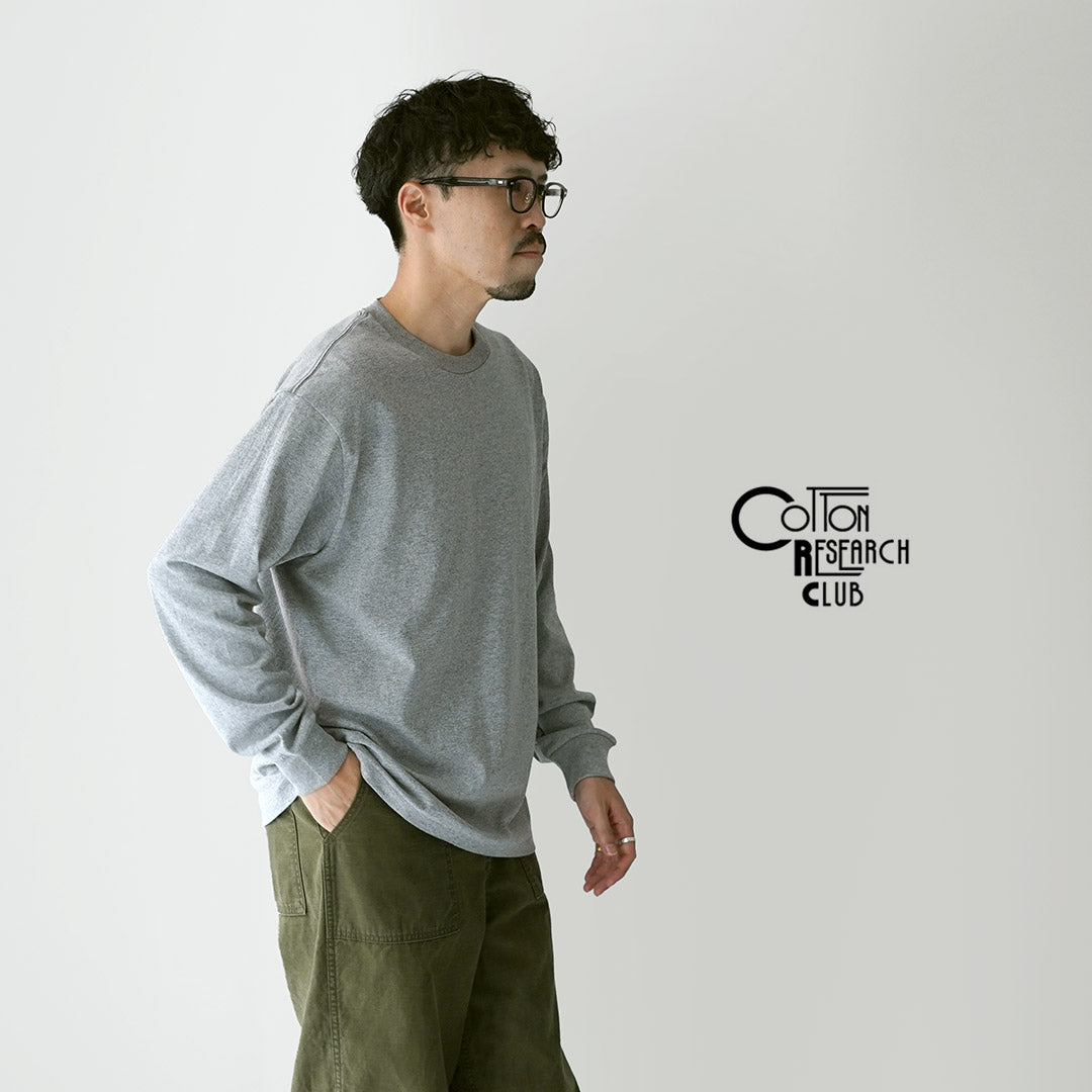 COTTON RESEARCH CLUB / 6.6 盎司长袖管状 T 恤